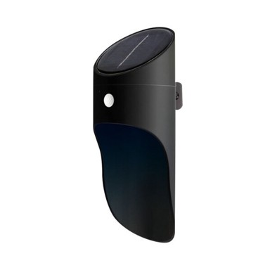 OPTONICA Zidna solarna svjetiljka, 0.5W, IP44, crna