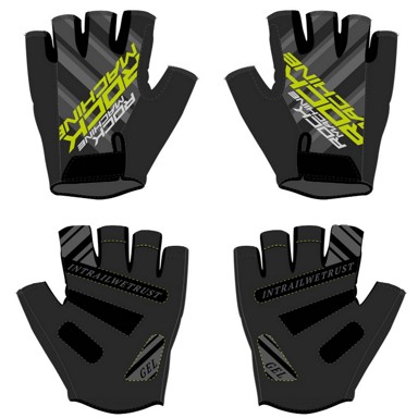 ROCK MACHINE Rukavice Race, crno zelene, L/XL