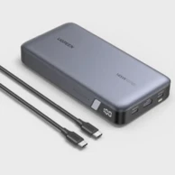 UGREEN Powerbank, 25. 000 mAh, 145W, Fast Charging, USB-C, Power Delivery 3. 0, sivi