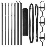 Zavarena žičana ograda s 7 stupova 0.8x10 m čelik, siva