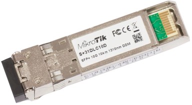 MIKROTIK SFP+ modul S+31DLC10D, 10000 Mbit/s, LC, 1310 nm, single-mode