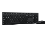 LENOVO Set tipkovnice i miša bežični 2.4G i Bluetooth, crni