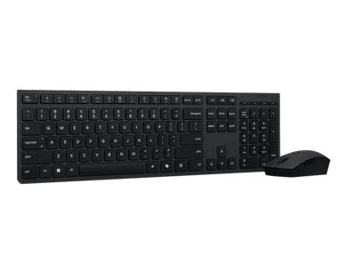 LENOVO Set tipkovnice i miša bežični 2.4G i Bluetooth, crni