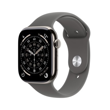 APPLE Pametni sat Watch Series 11 GPS + Cellular, titanijsko kućište 46 mm, prirodna, sivi sportski remen S/M