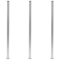 Stupovi za ogradu 3 kom aluminijski 185 cm