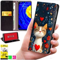 BLUEMOON Futrola tipa novčanik za Samsung Galaxy A36 / A56 - maska s otiskom + 9H staklo