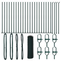 Ograda u obliku heksagona, 1x50 m, čelična, zelena  