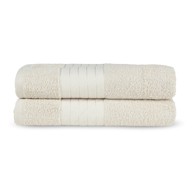 Bež pamučni ručnici u setu 2 kom od frotira, 70x140 cm
