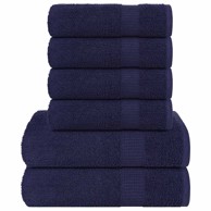 6-dijelni set ručnika modri 360 gsm 100 % pamuk