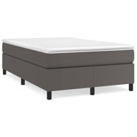 Krevet s oprugama i madracem sivi 120x190 cm od umjetne kože