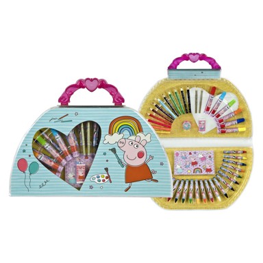 UNDERCOVER Set za crtanje u koferu, 51 dijela, Pujsa Peppa