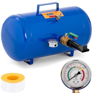MSW Spremnik za napuhavanje guma, s manometrom, 38.5 L, 6-8 bar
