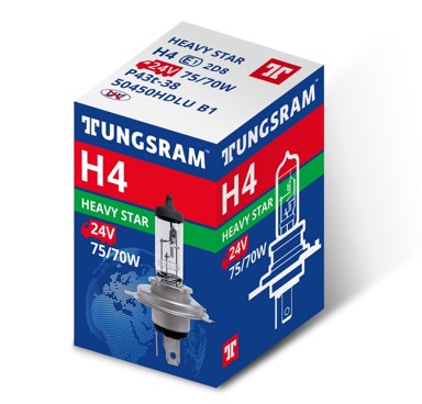 TUNGSRAM (GE) Žarulja Heavy Star H4, 24V, dulji radni vijek i veća pouzdanost