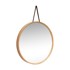 HÜBSCH Zidno ogledalo s okvirom od bambusa ø 60 cm Mood