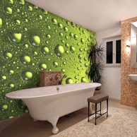 Foto tapeta Water drops on the bottle of beer 400x309