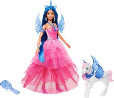 MATTEL Barbie 65 nadahnjujućih priča, lutka i jednorog HRR16