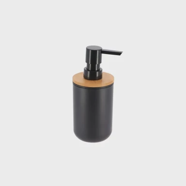 TENDANCE Dozator za sapun Fano, poliresin/bambus - crna