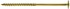 Vijak za drvo s ovratnikom Torx T30 6x50 mm, žuto pocinčani