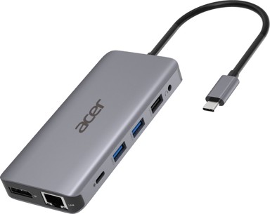 ACER Docking stanica 12-in-1 Type-C, USB3/USB2, SD/TF, 2× HDMI, PD, DP, RJ45, 3.5 mm audio