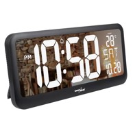 Veliki digitalni sat za zid ili stalak 37 x 17 cm, LCD zaslon, senzor temperature, adapter i baterije