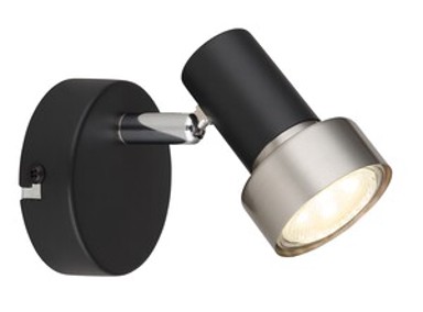 Zidni reflektor Mason, 1x GU10, crni