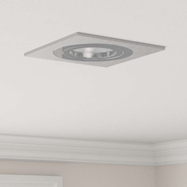 Ugradbena stropna rasvjeta GU10 6kom, kvadratna, srebrna