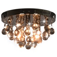 Viseća lampa s kristalima, kromirana