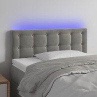 LED uzglavlje svjetlosivo 80 x 5 x 78/88 cm baršunasto
