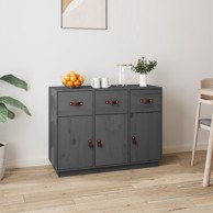 Komoda siva 100 x 40 x 75 cm od masivne borovine