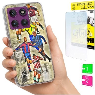 Maskica za Motorola Edge 60 Pro, stražnja foto maskica i zaštitno staklo 9H