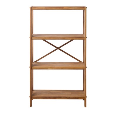 UNIQUE FURNITURE Regal od punog hrasta u prirodnoj boji 70x124 cm X-Shelf