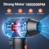 NIKCORP Električna puhalica na komprimirani zrak, 180000 RPM, 21000 mAh, crna