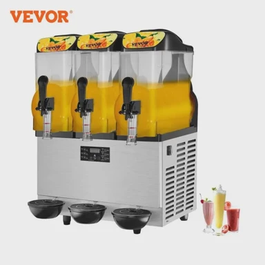 VEVOR Aparat za smrznute napitke, 3x12 L, nehrđajući čelik