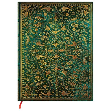 PAPERBLANKS Notes mini, 9 × 14 cm, crte, 88 listova, s gumicom, Emerald Flower (PB1317-5)