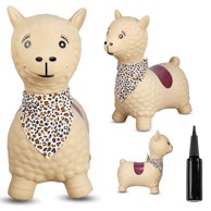 Alpaka za skakanje, 55cm, bež s maramom