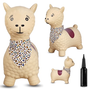 Alpaka za skakanje, 55cm, bež s maramom