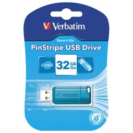 VERBATIM USB memorija PinStripe 32 GB, USB 2.0, plava, blister