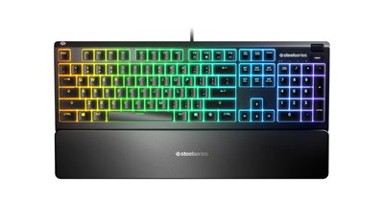 STEELSERIES Tipkovnica Apex 3, crna, RGB, US layout, USB