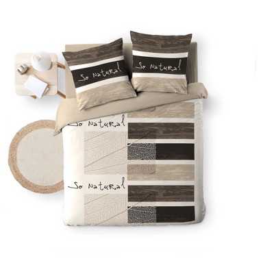 DOUCEUR D'INTÉRIEUR Posteljina So Natural 200x200 cm za bračni krevet od pamučnog materijala smeđa