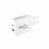 PRIO Zidni punjač, Fast Charge, 65W, PD (USB C) + QC3.0 (USB A), bijeli