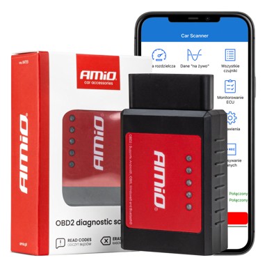 AMiO OBD2 dijagnostički uređaj Bluetooth + aplikacija, AMIO-04733