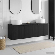 Set kupaonskih ormarića 3 kom 49,5 x 44,5 x 66 cm, crni