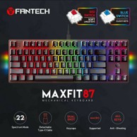 FANTECH Gaming tipkovnica MAX FIT 87 MK856, mehanička, Red prekidači, žičana, RGB osvjetljenje, TKL, mint zelena