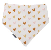 BUBABA BY FREEON Podbradnjak/marama Srca, set 2/1, roza/bež