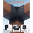VEVOR Set nosača pergole, trostruki kutni nosač, 92x92 mm, crni