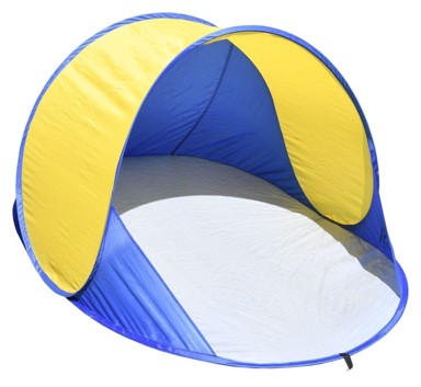 CATTARA Šator za plažu Ancona, samomontažni, plavo-žuti