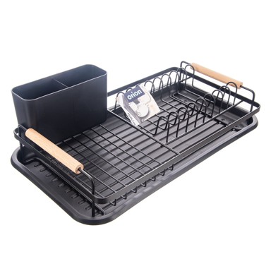 ORION Crni metalni ocjeđivač za posuđe 43x28,5 cm Radka