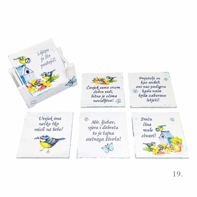 Personalizirani podmetač za čaše za rođendan, model 19