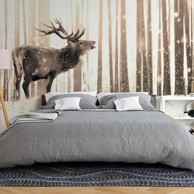 Foto tapeta Deer in the Snow (Sepia) 300x210