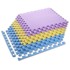 Set podloga puzzle 9 kom 60x60x1 cm, žuto-ljubičasta